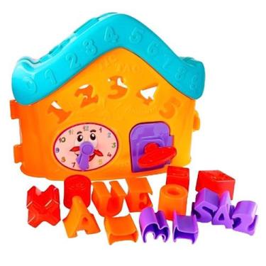 Imagem de Brinquedo Casinha Colorida Infantil Interativo Educativo c/ Relógio Po