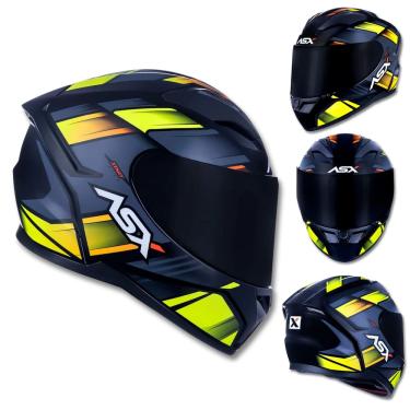 Imagem de Capacete ASX City Start Cinza e Amarelo Fluor
