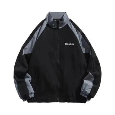Imagem de Jaqueta Corta-vento Masculina Com Listras Reflexivas, Estilo Hip Hop, 