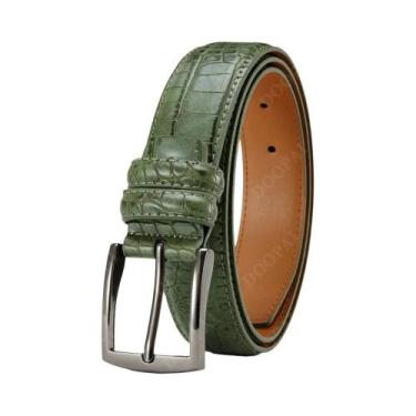 Imagem de Cinto De Couro Luxuoso Preto Para Homens, Alta Qualidade, Fivela Autom