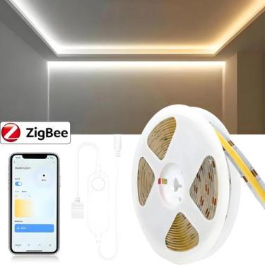 Imagem de Fita LED COB CCT Dimmable Tuya Zigbee Flexível 12V 1m 2m 3m 5m 10m 270