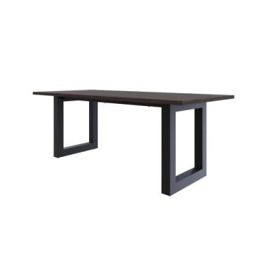 Imagem de Mesa de Jantar Bronx R 200x90x77cm - Compace, Terracota/Est.Preta