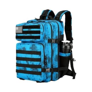 Imagem de Mochila Tática Grande 45L 3P Impermeável Para Caminhadas, Camping E Es