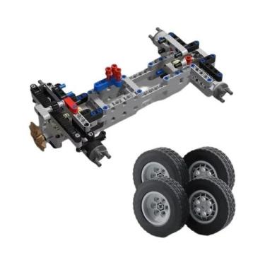 Imagem de Chassi De Carro RC 4x4 Elétrico: Kit De Montagem Com Motor, Rodas, Rec