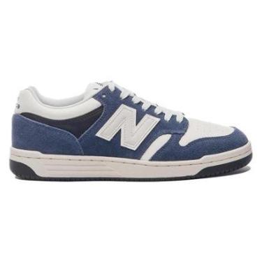 Imagem de Tênis New Balance 480 Low Marinho e Bege Unissex-Unissex