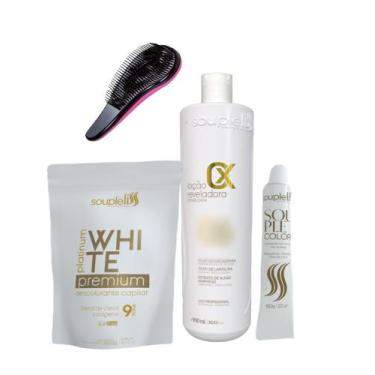 Imagem de Kit souple liss 1 pó branco + 1 ox 40 + 1 coloração