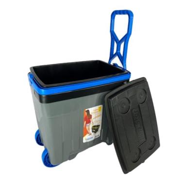 Imagem de Caixa Térmica Pop Star com Alça e Rodas Cinza 34L Olar Home