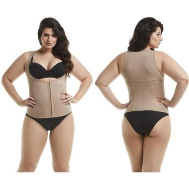 Imagem de Body Modelador Plus Size Cinta Modeladora Compressão Sem Bojo Compress