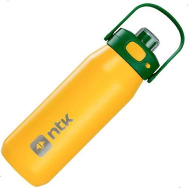 Imagem de Garrafa Térmica NTK Isomax 750ml Inox Quente Frio Verde Amarelo Futebo