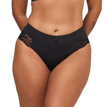 Imagem de Calcinha Com Renda Liebe 701502 Plus Size, Preto, XG