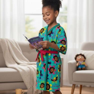 Imagem de Roupão Infantil Aveludado Mirabel Madrigal Encanto Lepper