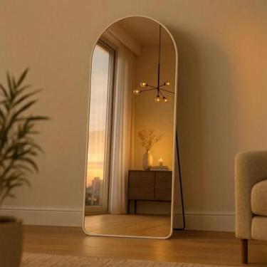Imagem de Espelho Oval 170x70 Suporte de chão com Base Reta  Corpo Inteiro, Mold