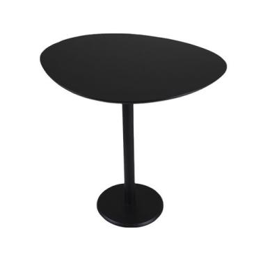 Imagem de Mesa Lateral Monopé Design Orgânico Laca 35x50cm - 3 Cores disponíveis