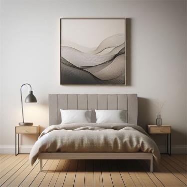 Imagem de Cabeceira Casal 1,40m Holanda Linho Cappuccino - Pallazio