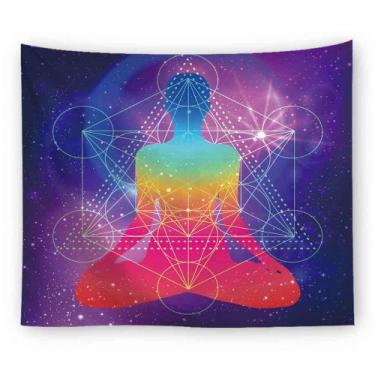 Imagem de Tapeçaria, ioga, sala de parede, pintura estética, 150x150cm, microtec