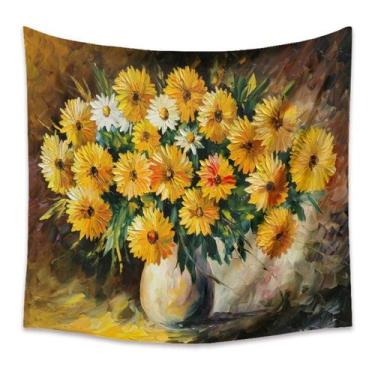 Imagem de Tapeçaria, crisântemos, microtecido de parede, 150x130cm, decoração de