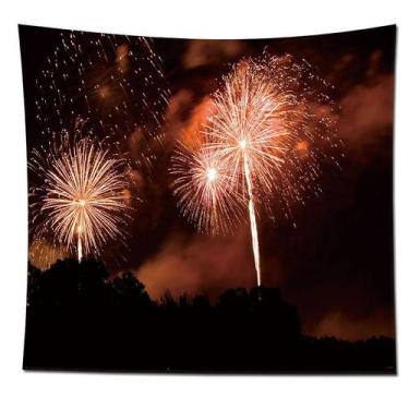 Imagem de Tapeçaria, fogos de artifício, microtecido de parede, 180x150cm, decor