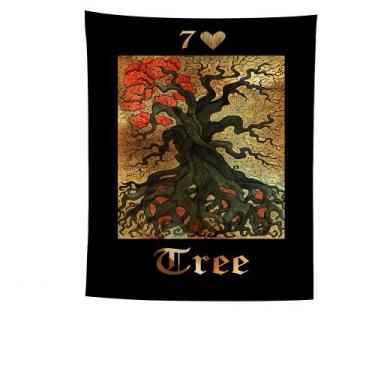 Imagem de Tapeçaria, árvore, parede, pintura estética, 150x130cm, microtecido - 