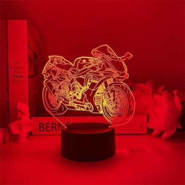 Imagem de Motocicletas LED 3D que mudam de cor com luz noturna para crianças - Y