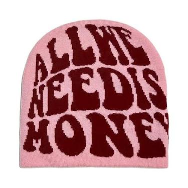 Imagem de Gorro Unissex Quente De Lã Estampado Estilo Y2K, Acessório Hip Hop - N