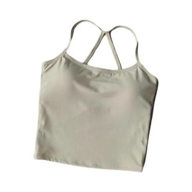 Imagem de Conjunto De Yoga Feminino Com Top Halter E Shorts Sem Costura De Cintu