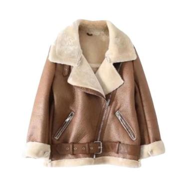Imagem de Jaqueta Feminina De Inverno Térmica Grossa Com Pelo 2024 - Casaco De C