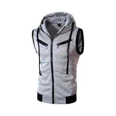 Imagem de Colete Masculino Slim Fit Retrô De Tricô Sem Mangas Casual Para Primav