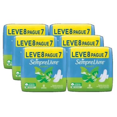 Imagem de 48 Absorvente Sempre Livre Especial Adapt Suave Com Abas