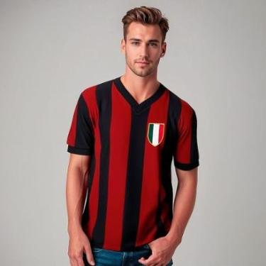 Imagem de Camisa Milan Retrô 1969 Masculina-Masculino