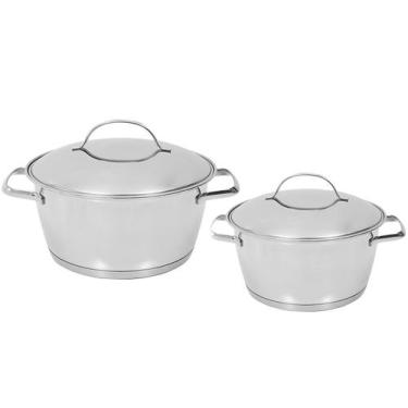 Imagem de Jogo Panela Inox Allegra Panela Pressão Inox Fundo Triplo Indução Tram