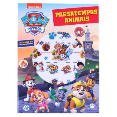Imagem de Livro de Adesivos 3D Patrulha Canina Passatempos Animais Ciranda Cultural 16650