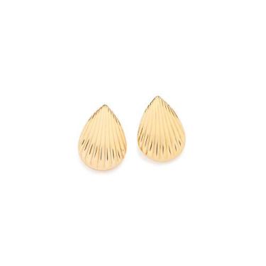 Imagem de Brinco Concha Banhado a Ouro Rommanel 527547 Cor:Dourado, Dourado