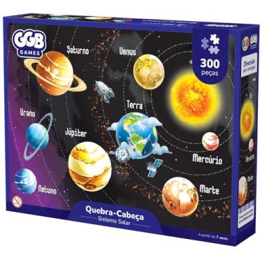 Imagem de Quebra Cabeça Brinquedos Infantil Crianças Planetas 300 Pçs