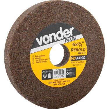 Imagem de Rebolo Reto 6" x 3/4" Grão 46 Marrom Vonder Plus OstenVonder