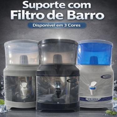 Imagem de Filtro De Água 6l Com Vela De Barro Reservatório Interno Eco - NoBrand