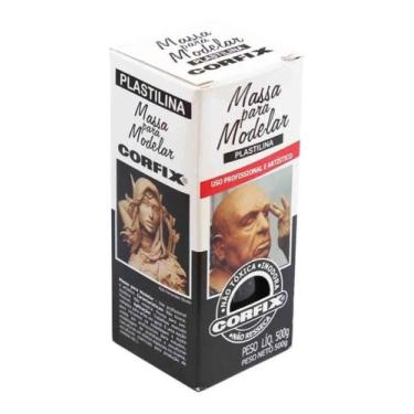 Imagem de Massa Modelar Plastilina Corfix 500g 321 Preto