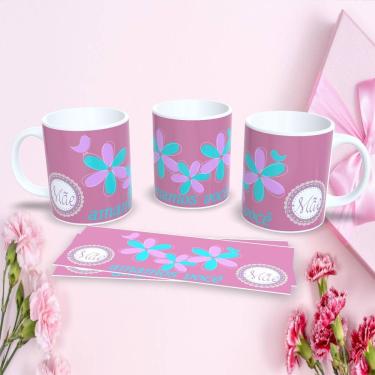 Imagem de Caneca de Porcelana 325ML Estampa 4 Dia das Mães Presente Criativo Personalizada para C...