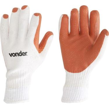 Imagem de Luva malha revestida xg palma látex laranja ca30518 - Vonder