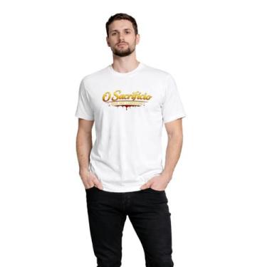 Imagem de Camiseta Masculina 100% Algodão Católica com estampa em DTF Sacrifício