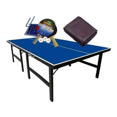 Imagem de MESA PING PONG 1019 KLOPF + KIT 5031 + Capa Mesa Aberta