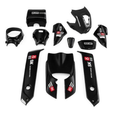 Imagem de Kit Carenagem Bicicleta Bike Elétrica Smart Scooter Preta