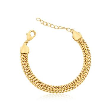 Imagem de Pulseira Feminina Grumet - Banhada em ouro 18k - 6 mm - Tri Gata Semij
