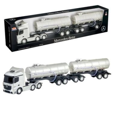 Imagem de Caminhão Mercedes Benz Actros Tanque 69cm Grande Rodotrem Infantil De 