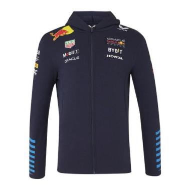 Imagem de Moletom Red Bull Racing F1 2024 Zíper Manga Longa Oficial, GG, Azul
