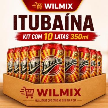 Imagem de Kit Refrigerante Itubaína Original 10 Latas 350ml Guaraná WILMIX