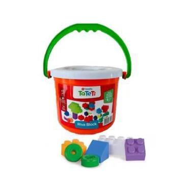 Imagem de Brinquedo Educatico - Blocos de Montar Riva Block Tateti Ref 001, Verm