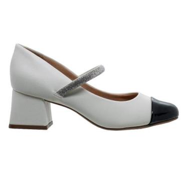 Imagem de Sapato Mary Jane Feminino Vizzano 1423.103 Branco, 37, Branco