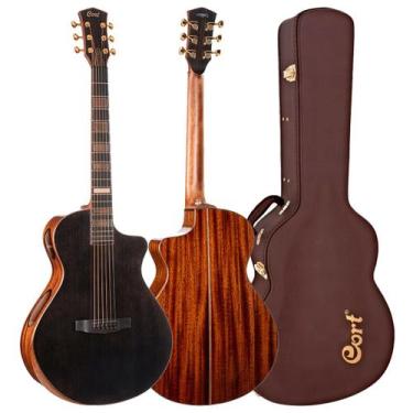 Imagem de Violão elétrico cort concerto modern black tbk c/ case