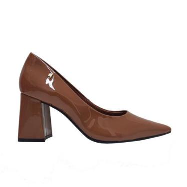 Imagem de Sapato Estiloso Casual Feminino Via Marte 228001-01, Marrom, 39