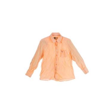 Imagem de Camisa Manga Longa Básica Laranja Mini Us, Laranja, 4